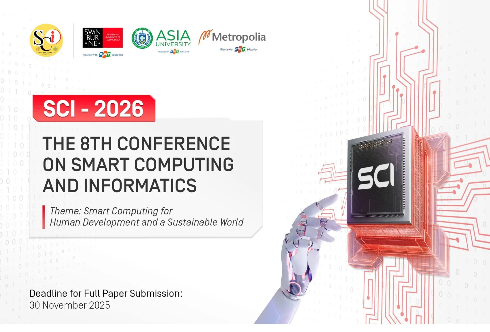 Hội nghị lần thứ 8 về điện toán toán và Tin học (SCI-2026) diễn ra tại Hà Nội mang đến iải pháp công nghệ thông minh, thúc đẩy đổi mới kỹ thuật số và phát triển bền vững