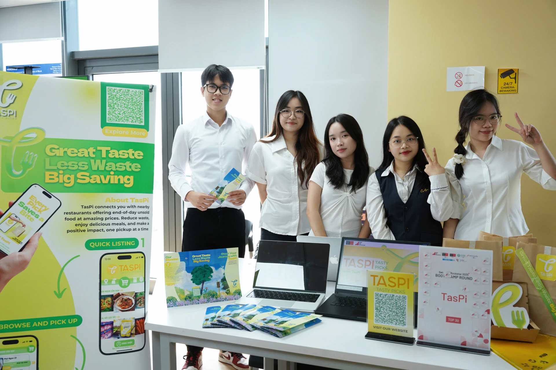 Taspi - "Great Taste Less Waste" – ứng dụng kết nối thực phẩm thừa để giảm lãng phí;