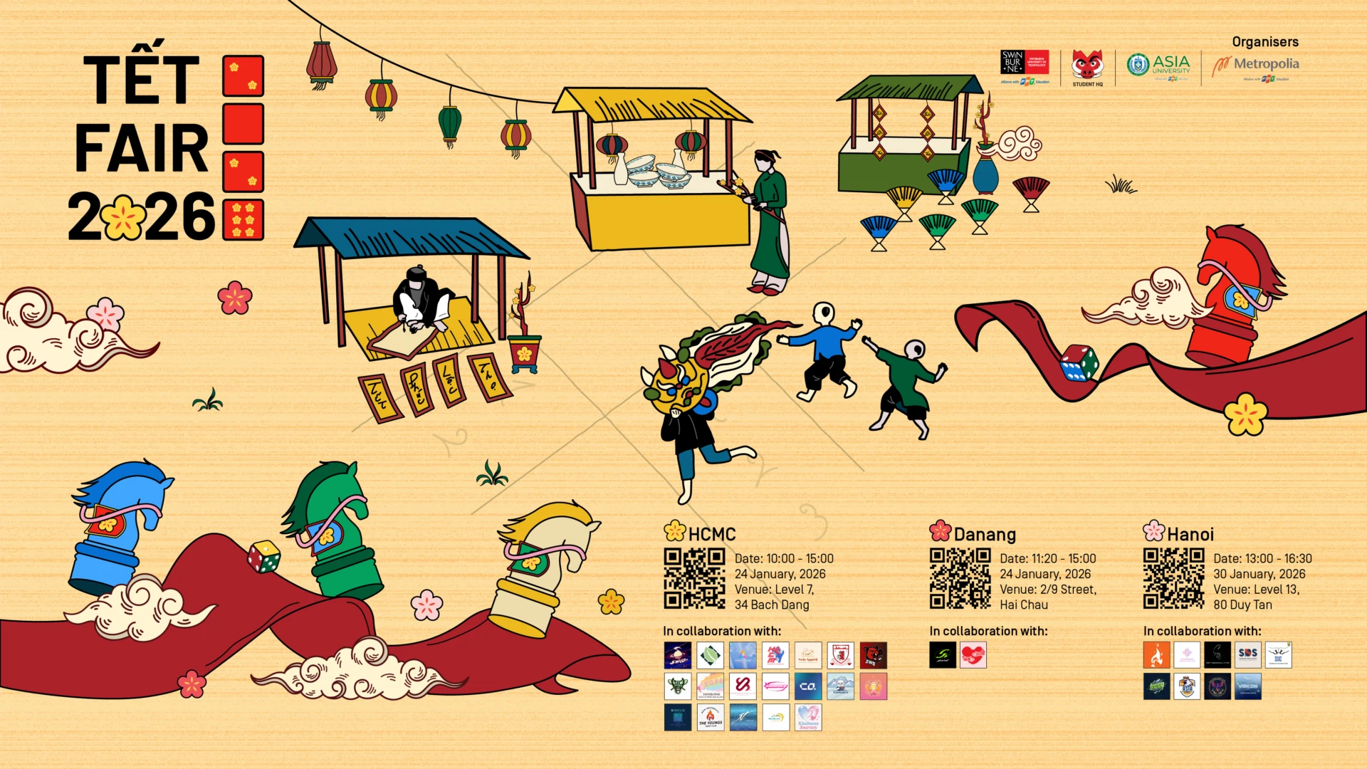 Tết Fair 2026 - lễ hội Tết Nguyên đán sôi động sẽ được tổ chức tại Metropolia Campus - 80 Duy Tân, Cầu Giấy, Hà Nội