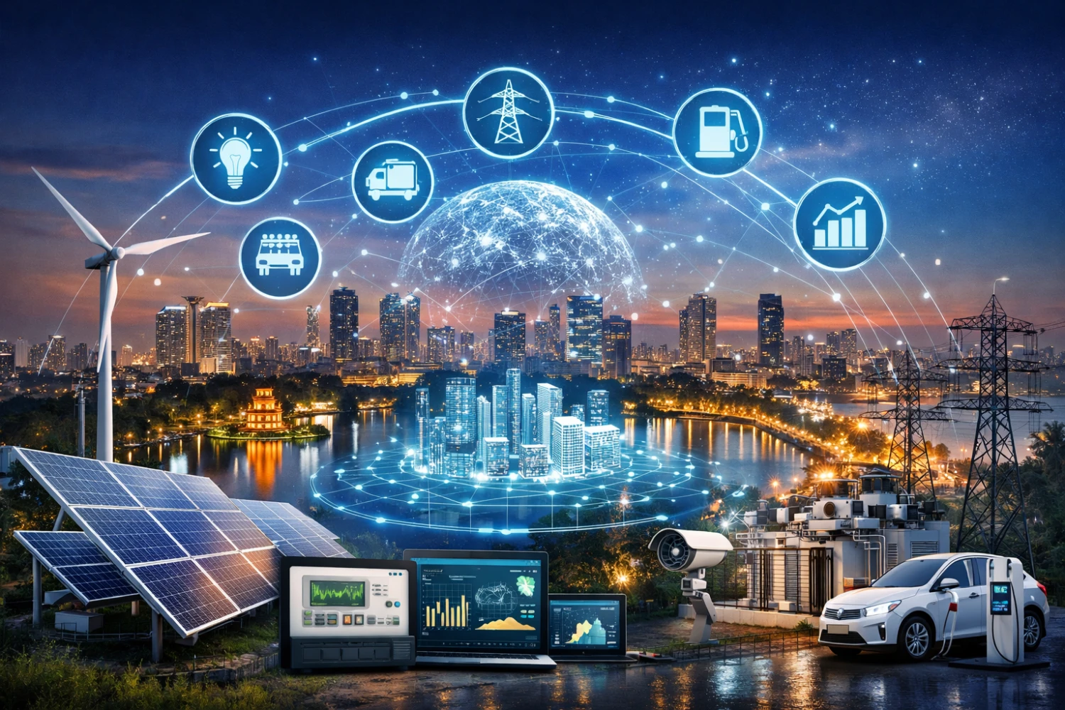 Ứng dụng IoT trong ngành năng lượng là một bước tiến quan trọng trong lộ trình xây dựng đô thị thông minh tại Hà Nội.