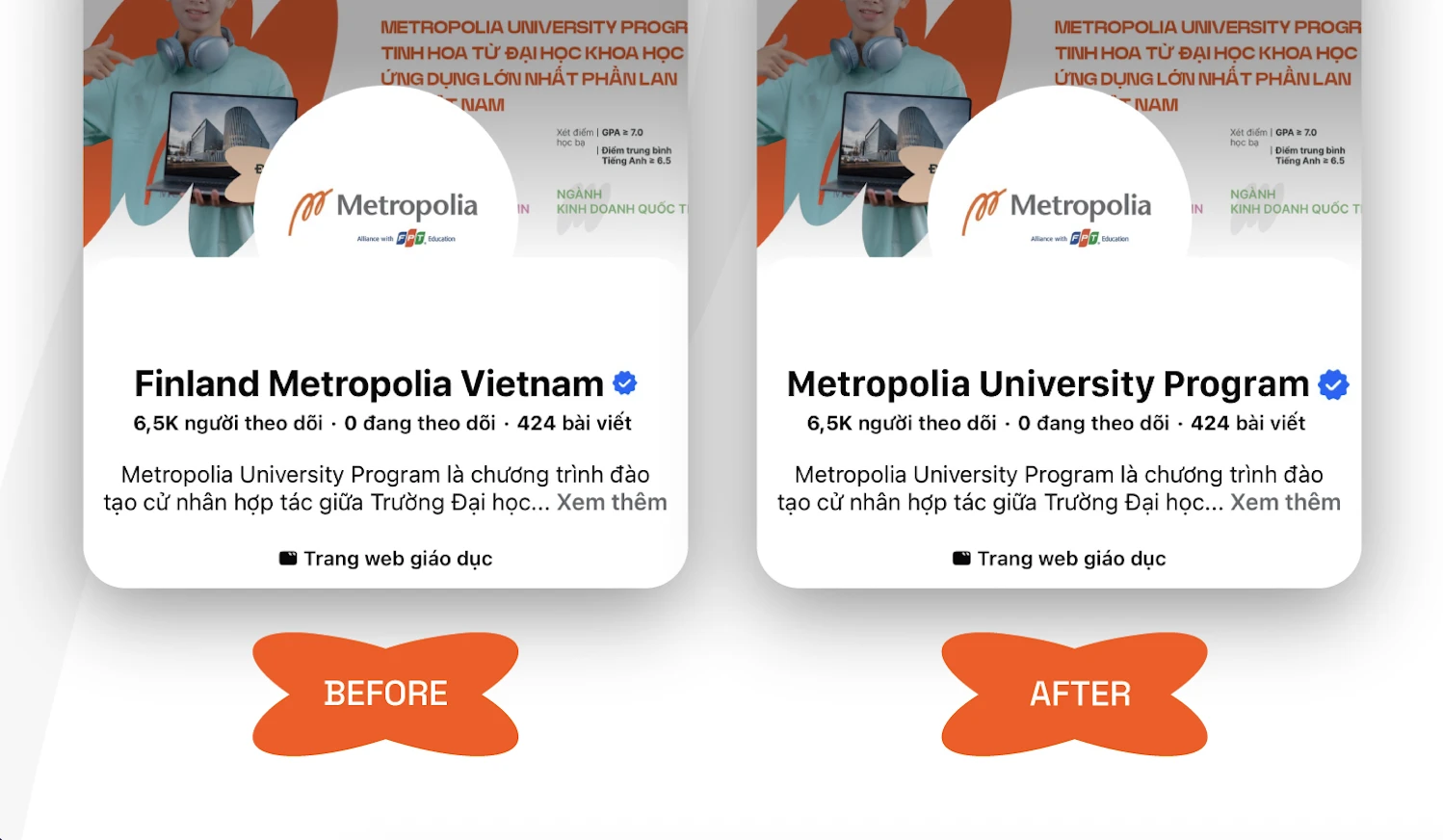 Thông báo: Fanpage Finland Metropolia Vietnam chính thức đổi tên thành Metropolia University Program 1 Screenshot 2026 09 09 at 17.53.28